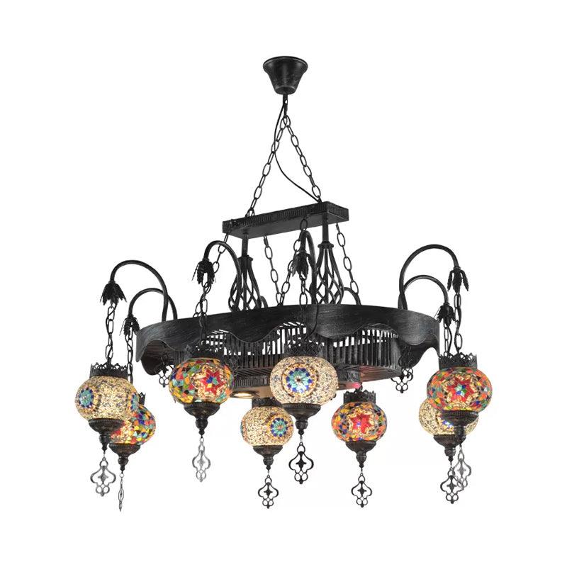 8 Heads Globe Hanging Lighting Bohemia Chandelier Lamp - Rebooters