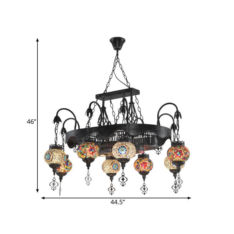 8 Heads Globe Hanging Lighting Bohemia Chandelier Lamp - Rebooters