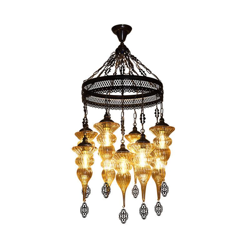 9 Bulbs Pendant Chandelier Traditional Coffee Shop Lighting Fixture - Rebooters