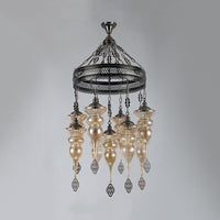 9 Bulbs Pendant Chandelier Traditional Coffee Shop Lighting Fixture - Rebooters