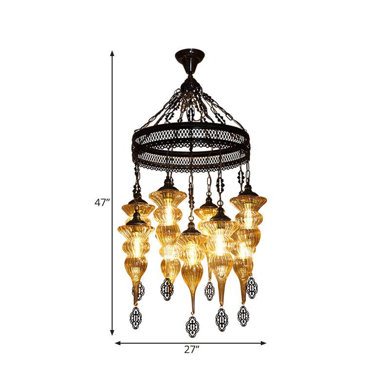 9 Bulbs Pendant Chandelier Traditional Coffee Shop Lighting Fixture - Rebooters