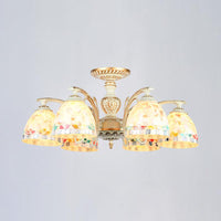 3/5/6 Lights Bowl Ceiling Light Fixture Traditional Shell Chandelier - Rebooters