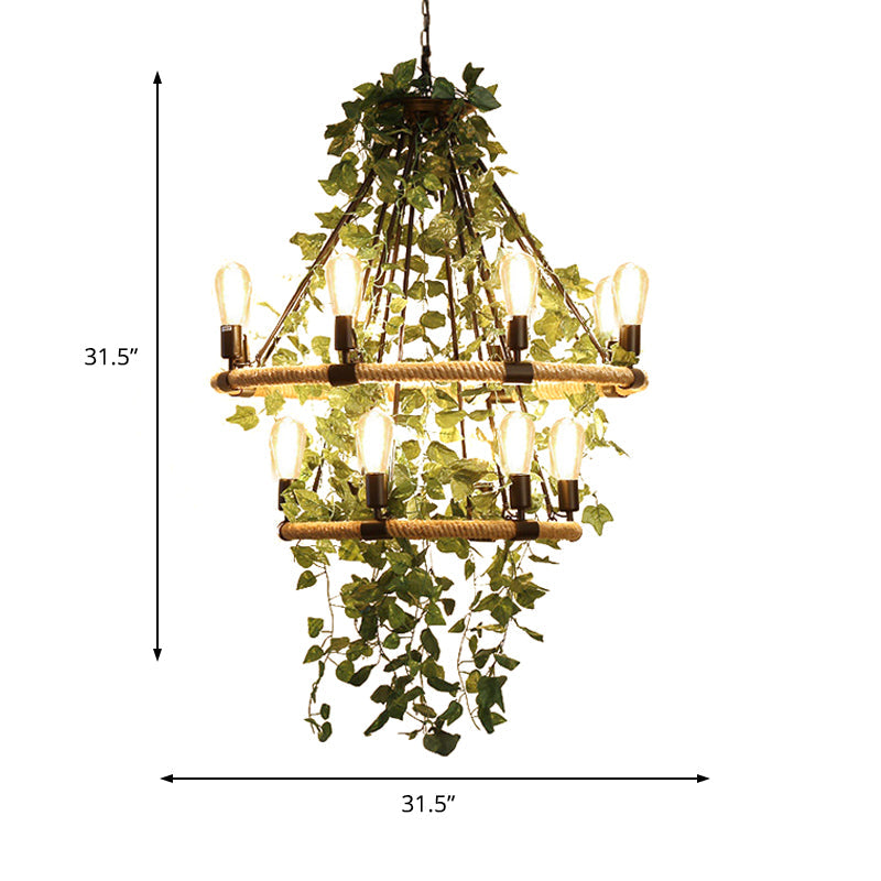 Green 6/8/14 Heads Suspension Lighting Round Chandelier Light - Rebooters