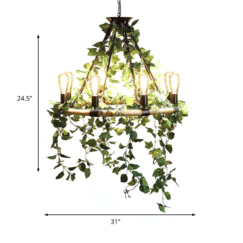 Green 6/8/14 Heads Suspension Lighting Round Chandelier Light - Rebooters