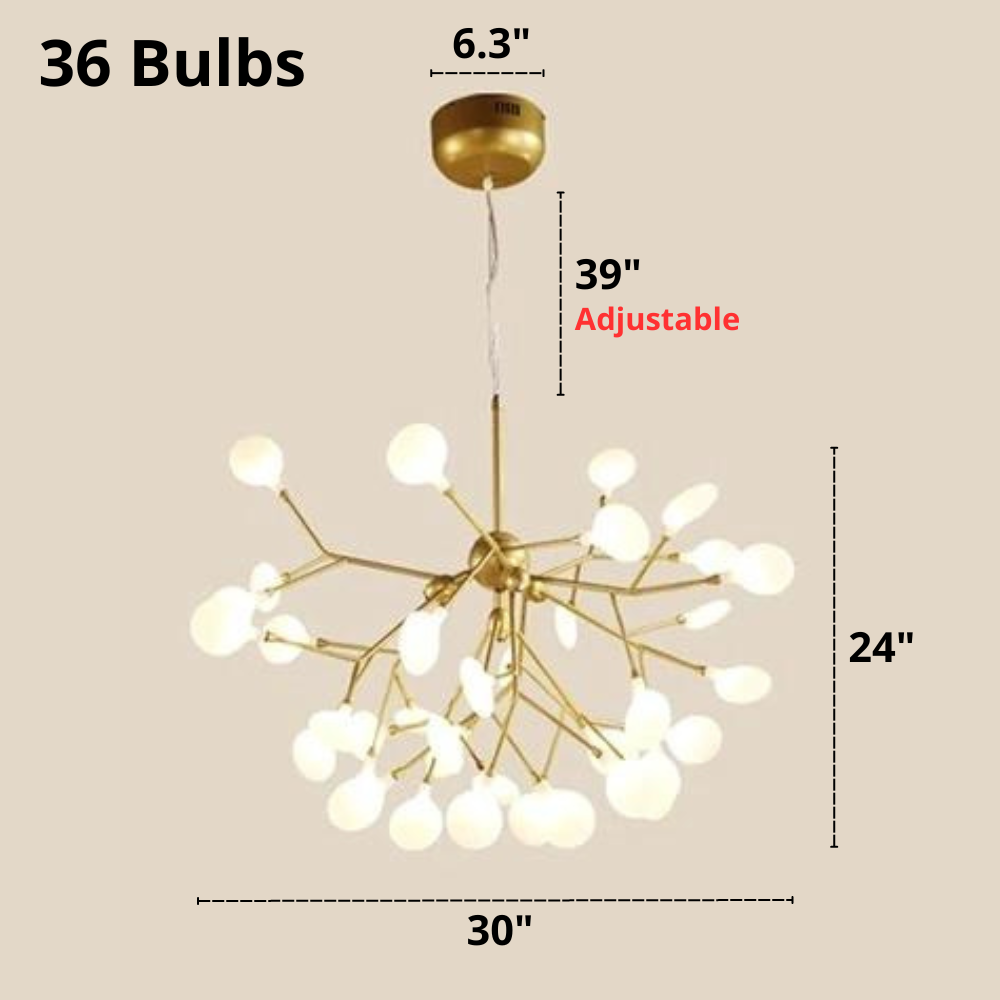 Modern Leaf Scattered Platinum Chandelier for Elegant Homes | Rebooters - Rebooters