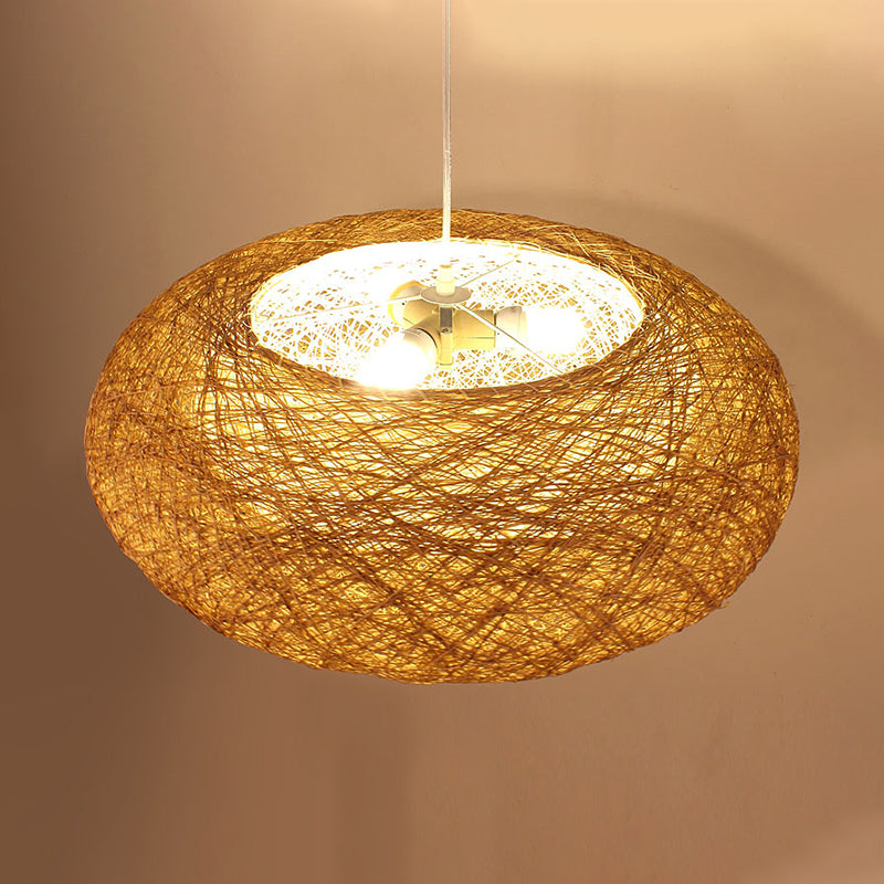 Handcrafted Pendant Chandelier Japanese Bamboo 3 Heads Lighting - Rebooters