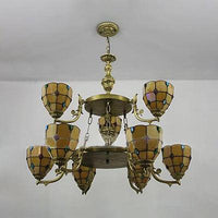 Beaded Chandelier Lighting 2 Tiers Vintage Ceiling Pendant Light - Rebooters