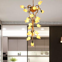 American Flower Chandelier Lighting Fixture 21 Heads LED Light - Rebooters