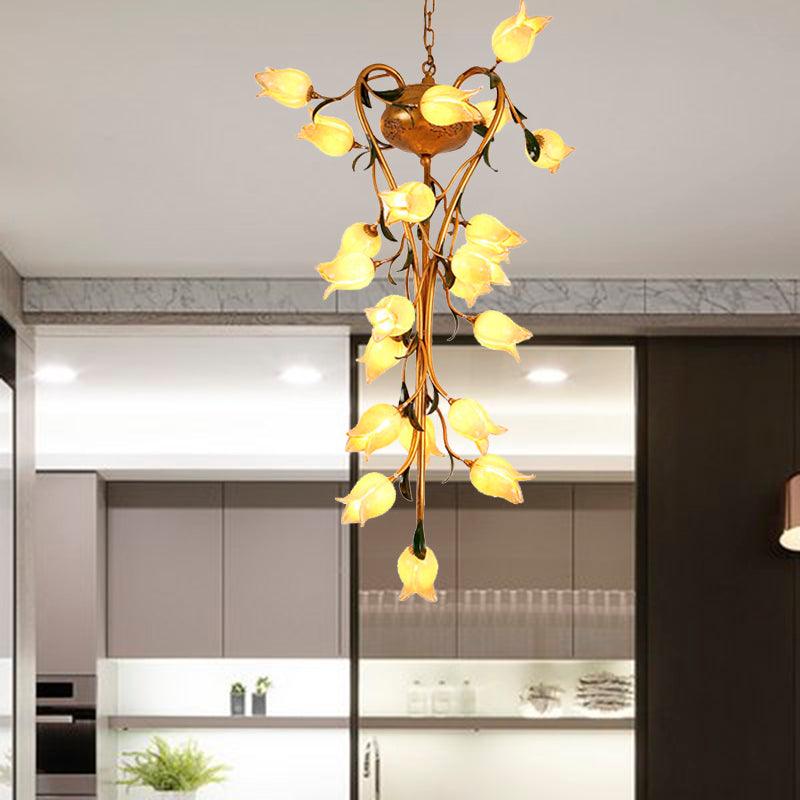 American Flower Chandelier Lighting Fixture 21 Heads LED Light - Rebooters