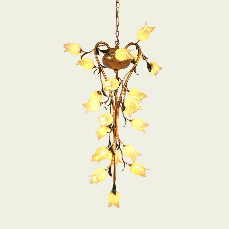 American Flower Chandelier Lighting Fixture 21 Heads LED Light - Rebooters