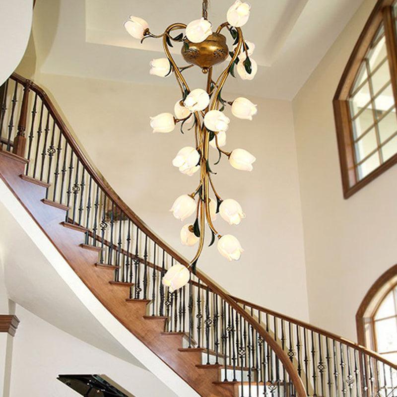 American Flower Chandelier Lighting Fixture 21 Heads LED Light - Rebooters