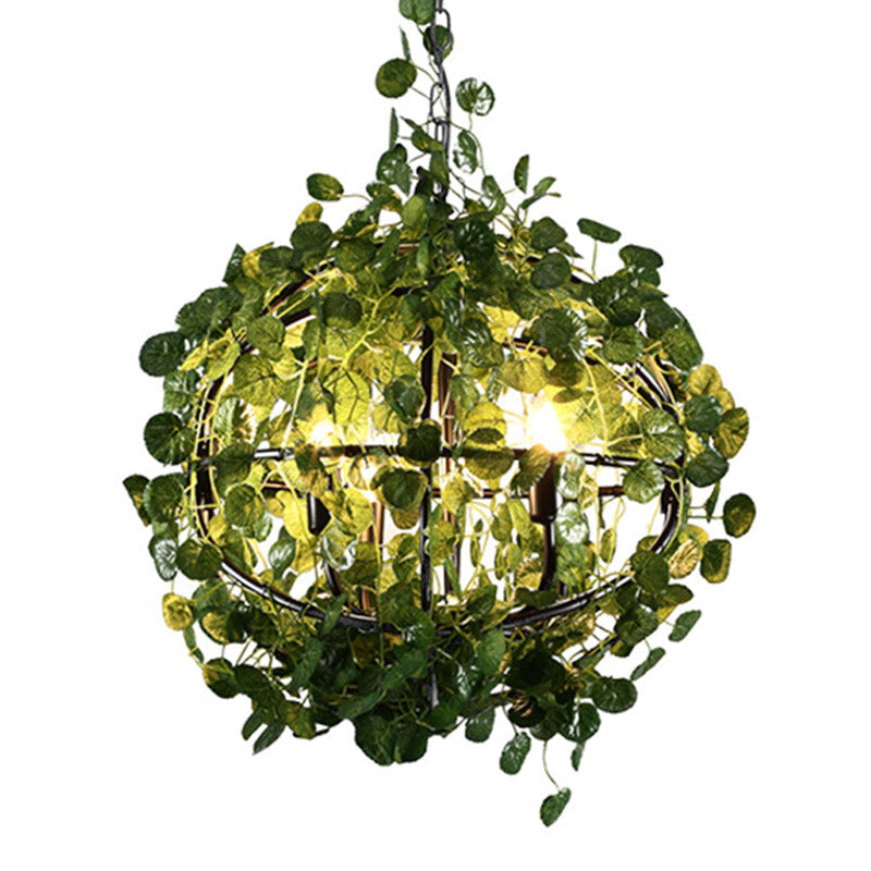 Green Orb Chandelier Pendant Light Metal 4 Heads LED Lamp - Rebooters