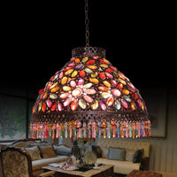 Art Deco Bowl Chandelier Light 3 Bulbs Metal Ceiling Lamp - Rebooters