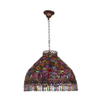 Art Deco Bowl Chandelier Light 3 Bulbs Metal Ceiling Lamp - Rebooters