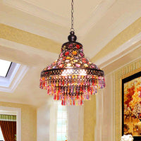 3 Heads Teardrop Chandelier Lighting Bohemian Bronze Lamp - Rebooters