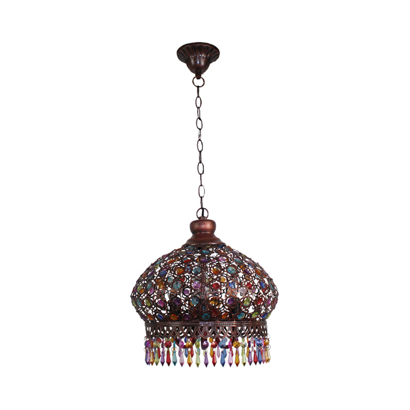 14"/18" W Metal Dome Chandelier Light Fixture 3 Lights - Rebooters