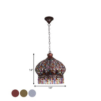 14"/18" W Metal Dome Chandelier Light Fixture 3 Lights - Rebooters