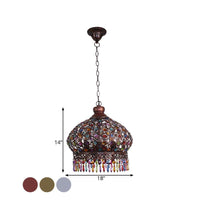 14"/18" W Metal Dome Chandelier Light Fixture 3 Lights - Rebooters