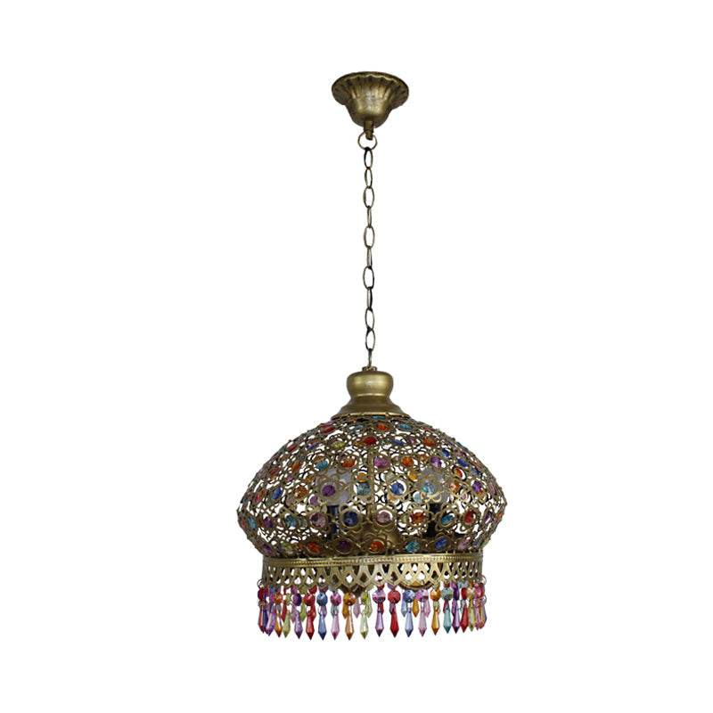 14"/18" W Metal Dome Chandelier Light Fixture 3 Lights - Rebooters