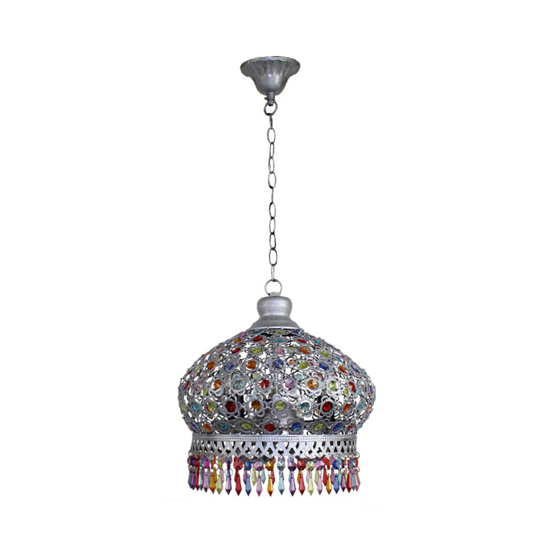 14"/18" W Metal Dome Chandelier Light Fixture 3 Lights - Rebooters