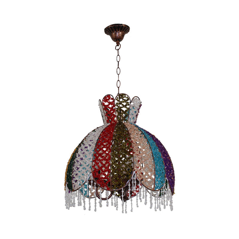 Bohemian Scalloped Pendant Chandelier 3 Heads Metal Light - Rebooters
