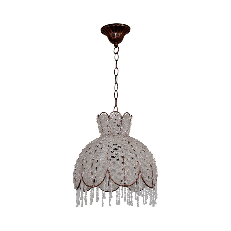 Bohemian Scalloped Pendant Chandelier 3 Heads Metal Light - Rebooters