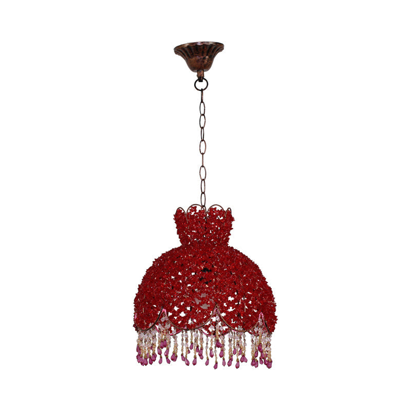 Bohemian Scalloped Pendant Chandelier 3 Heads Metal Light - Rebooters