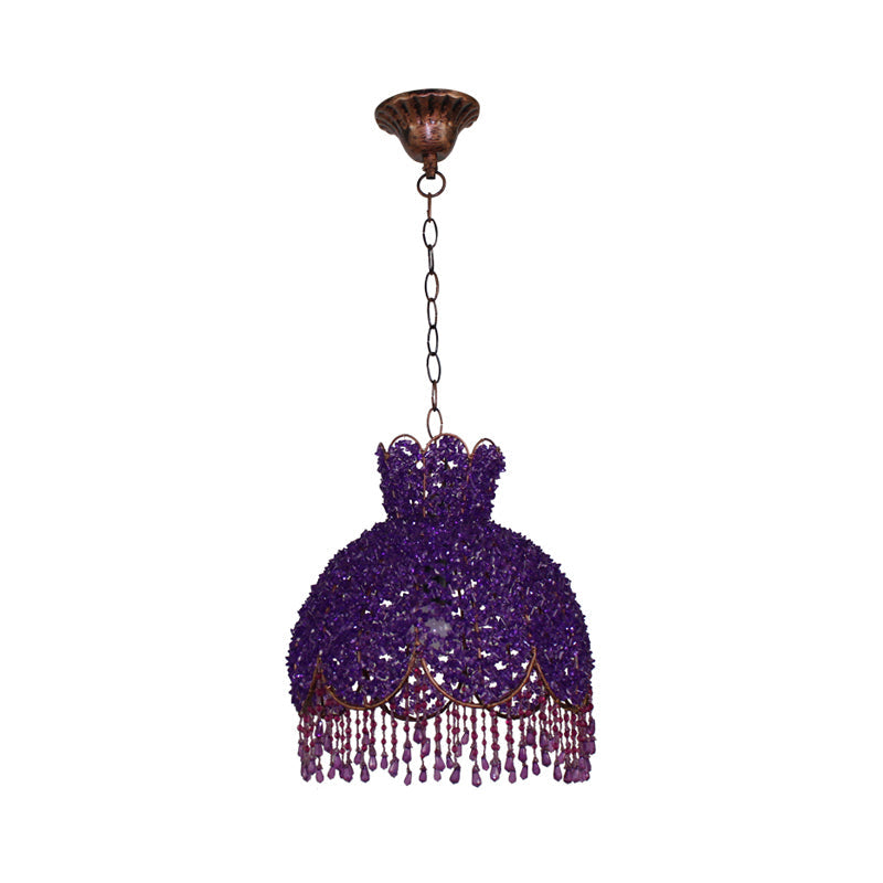 Bohemian Scalloped Pendant Chandelier 3 Heads Metal Light - Rebooters