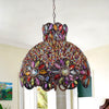 Scalloped Metal Chandelier Lighting Fixture Bohemian Ceiling Light - Rebooters