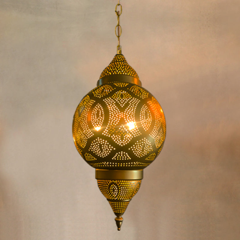 Metallic Vase Gourd Pendant Lamp Vintage 3 Head Chandelier - Rebooters