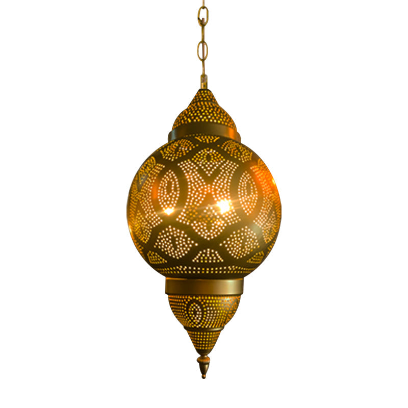 Metallic Vase Gourd Pendant Lamp Vintage 3 Head Chandelier - Rebooters