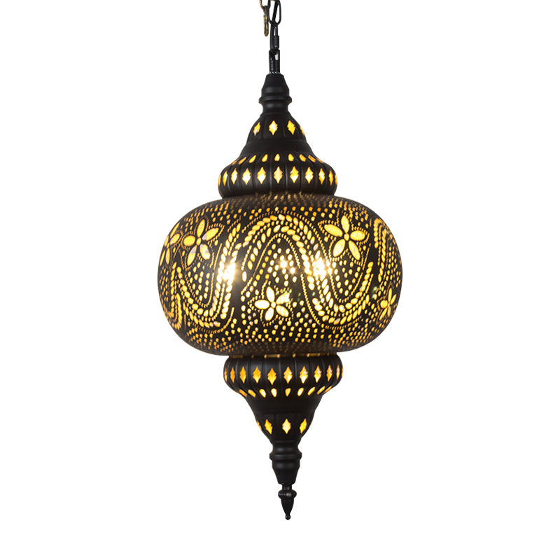 Metallic Vase Gourd Pendant Lamp Vintage 3 Head Chandelier - Rebooters