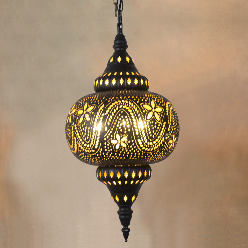 Metallic Vase Gourd Pendant Lamp Vintage 3 Head Chandelier - Rebooters