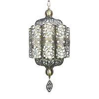 Antiqued Lantern Hanging Light Kit 4 Heads Metal Chandelier - Rebooters