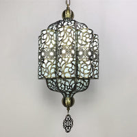 Antiqued Lantern Hanging Light Kit 4 Heads Metal Chandelier - Rebooters