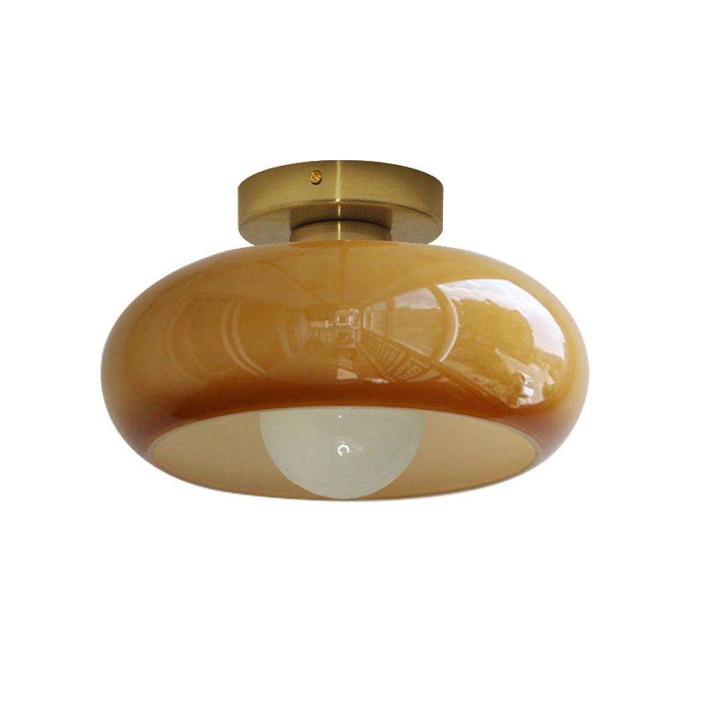 Mid Century Glass Modern Flush Mount Ceiling Light Fixture - Rebooters