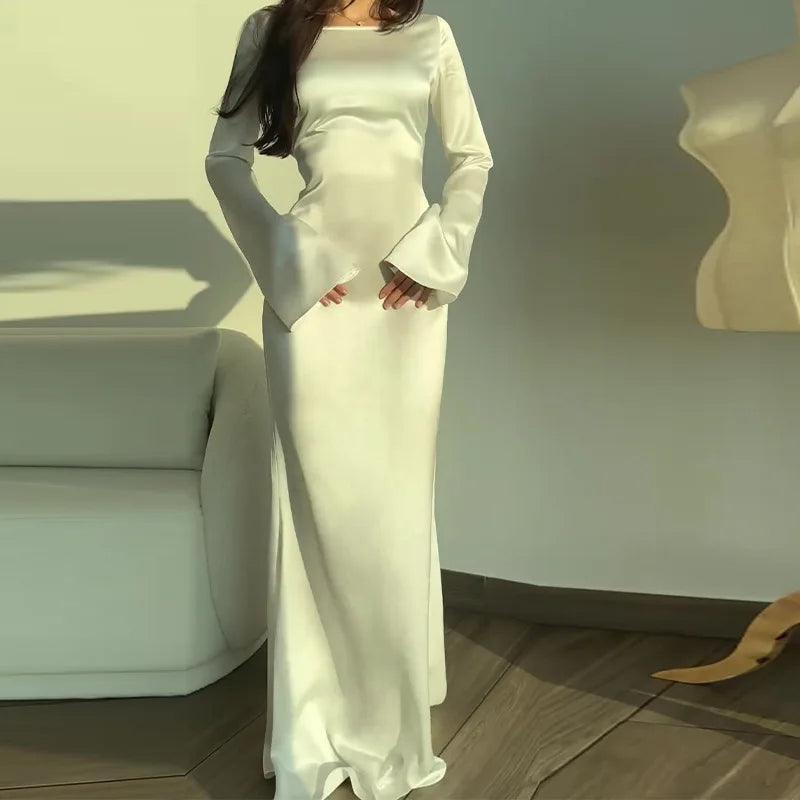 Kaisley Women's Evening Gown with Flared Sleeves - Rebooters -Women's Dresses