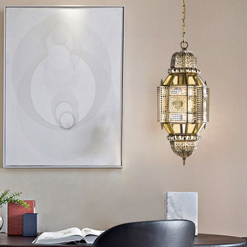 Lantern Metal Hanging Chandelier Arab 3 Bulbs Ceiling Lamp - Rebooters