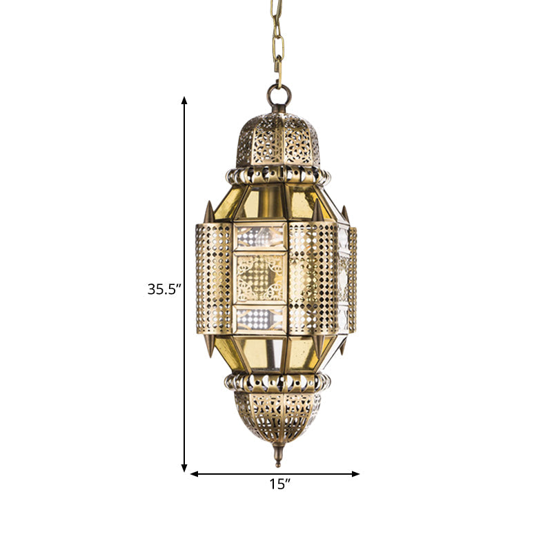 Lantern Metal Hanging Chandelier Arab 3 Bulbs Ceiling Lamp - Rebooters