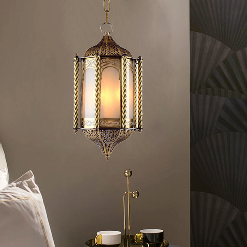 Metallic Brass Pendant Chandelier Lantern 3 Lights Arab Ceiling Light - Rebooters