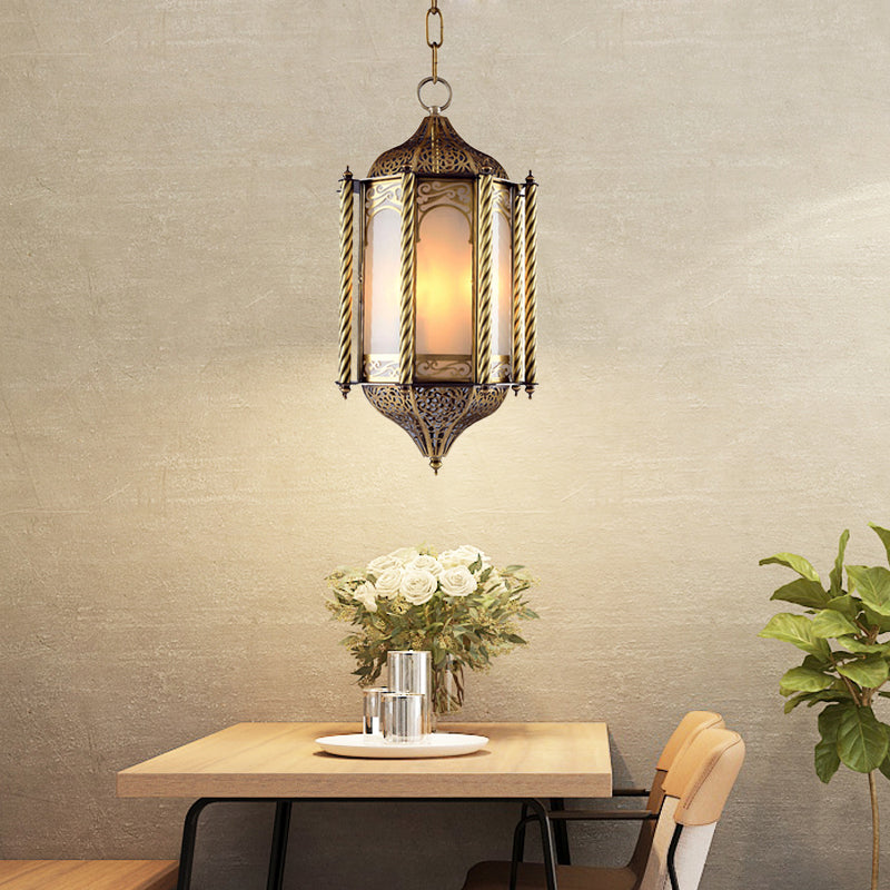 Metallic Brass Pendant Chandelier Lantern 3 Lights Arab Ceiling Light - Rebooters