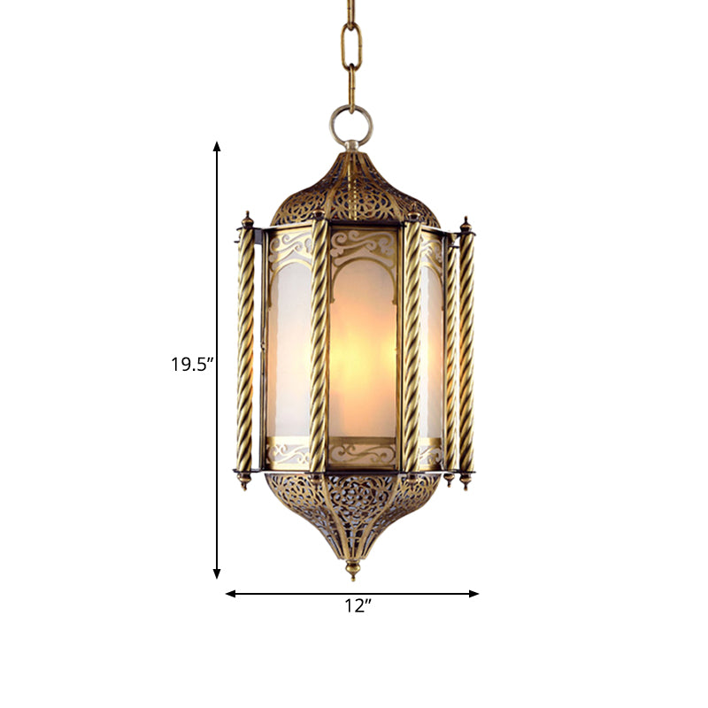 Metallic Brass Pendant Chandelier Lantern 3 Lights Arab Ceiling Light - Rebooters