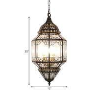 3-Head Pendant Lighting Antiqued Arab Balcony Chandelier - Rebooters