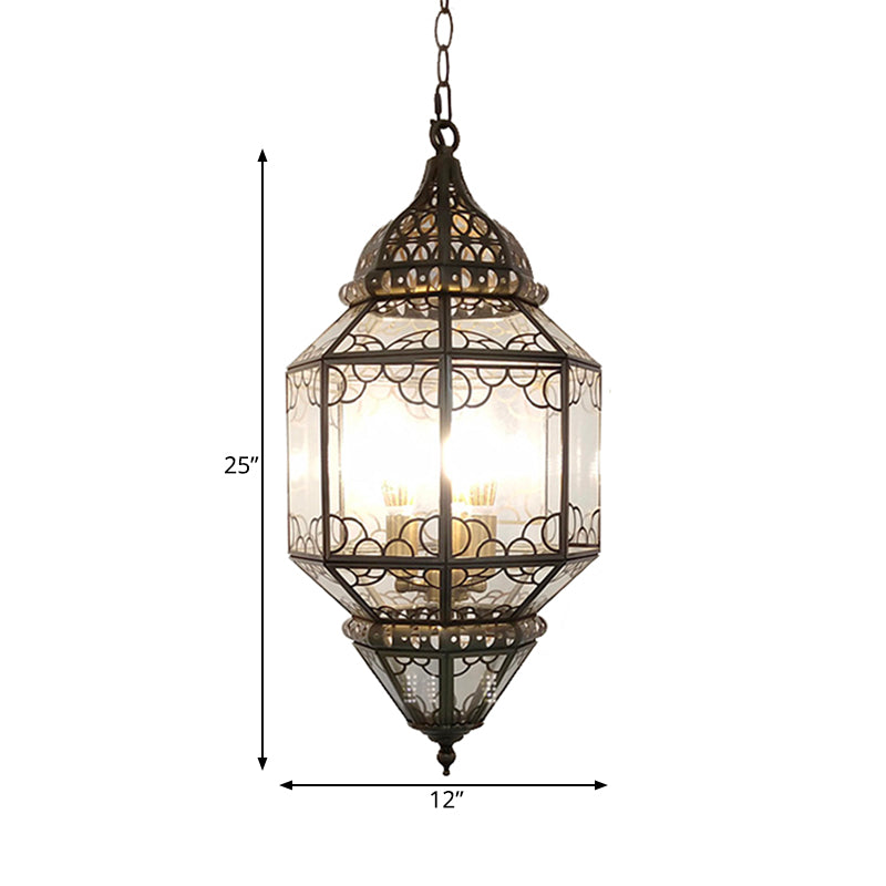 3-Head Pendant Lighting Antiqued Arab Balcony Chandelier - Rebooters