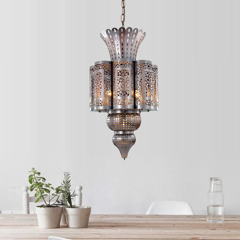 Vintage Hollow-Out Pendant Light 4 Bulbs Chandelier Lamp - Rebooters