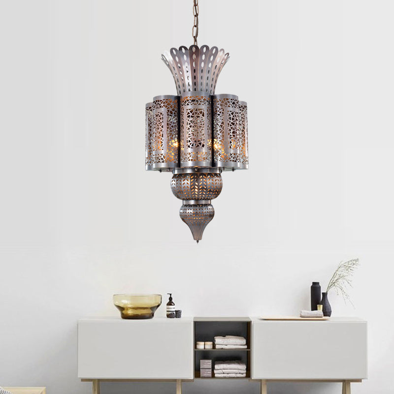 Vintage Hollow-Out Pendant Light 4 Bulbs Chandelier Lamp - Rebooters