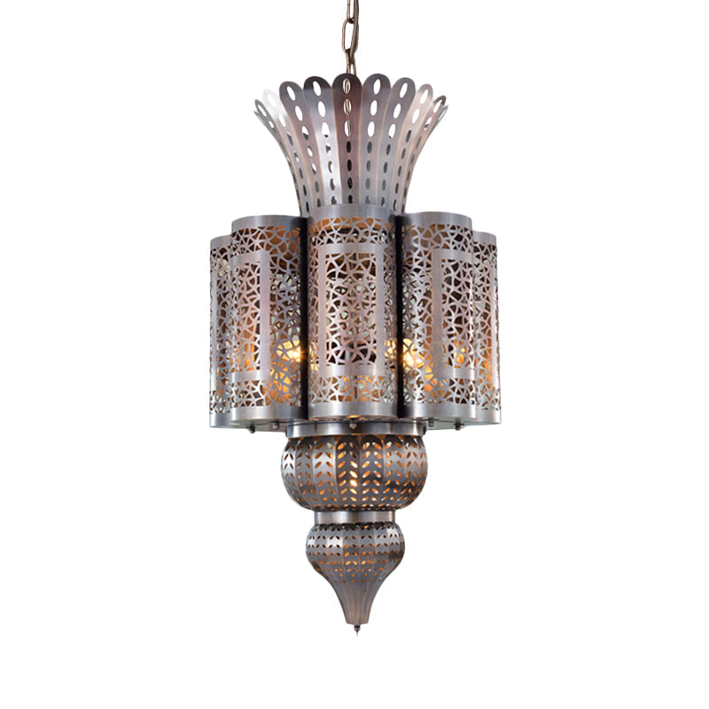 Vintage Hollow-Out Pendant Light 4 Bulbs Chandelier Lamp - Rebooters