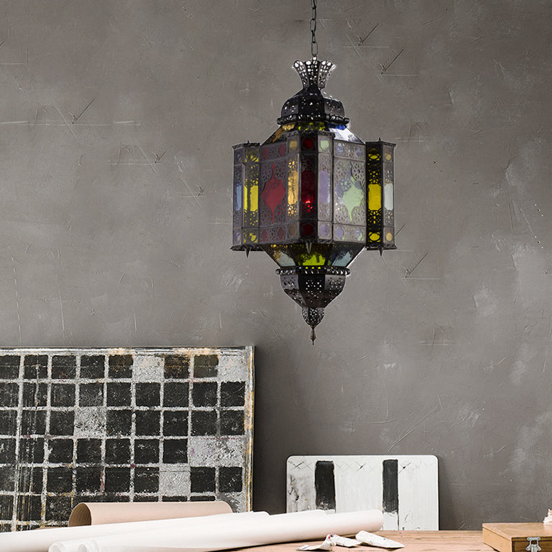 Black 8-Light Pendant Lighting Arab Style Metal Castle Chandelier - Rebooters
