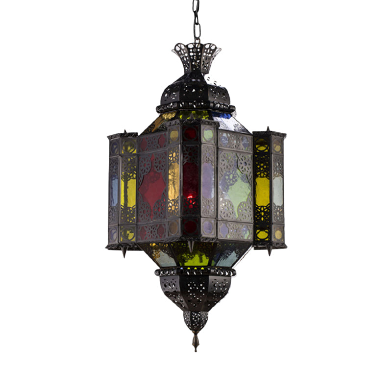 Black 8-Light Pendant Lighting Arab Style Metal Castle Chandelier - Rebooters