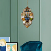 3-Head Gourd Chandelier Lighting Arab Brass Finish Lamp - Rebooters